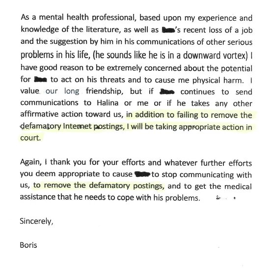 Email to Parents Screenshot 2